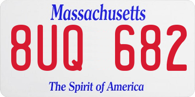 MA license plate 8UQ682