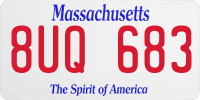 MA license plate 8UQ683