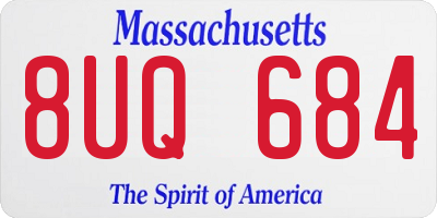 MA license plate 8UQ684
