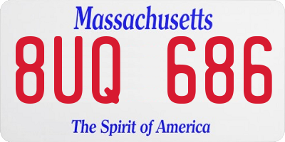 MA license plate 8UQ686