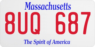 MA license plate 8UQ687