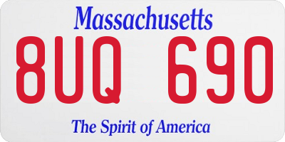 MA license plate 8UQ690