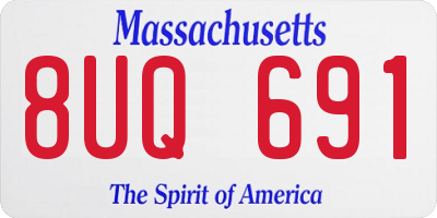 MA license plate 8UQ691
