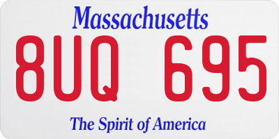 MA license plate 8UQ695