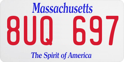 MA license plate 8UQ697