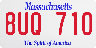 MA license plate 8UQ710