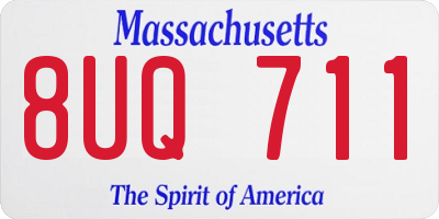 MA license plate 8UQ711