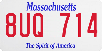MA license plate 8UQ714