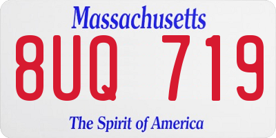 MA license plate 8UQ719