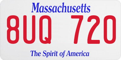 MA license plate 8UQ720