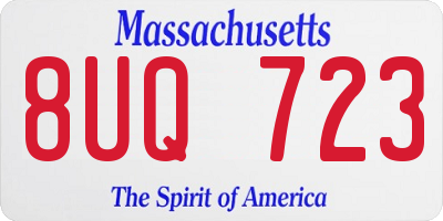 MA license plate 8UQ723