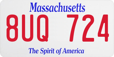 MA license plate 8UQ724