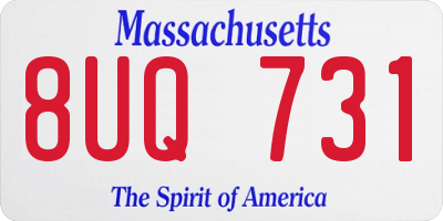 MA license plate 8UQ731