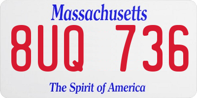 MA license plate 8UQ736