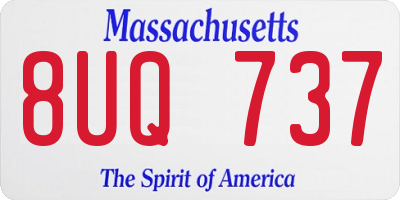MA license plate 8UQ737