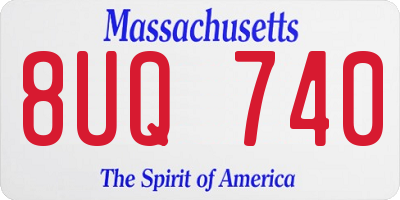MA license plate 8UQ740