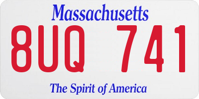MA license plate 8UQ741