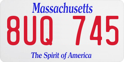 MA license plate 8UQ745