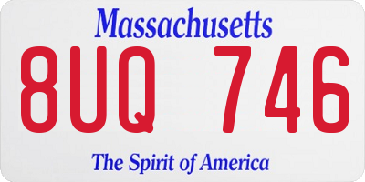 MA license plate 8UQ746