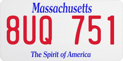 MA license plate 8UQ751