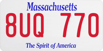 MA license plate 8UQ770