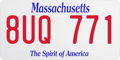 MA license plate 8UQ771
