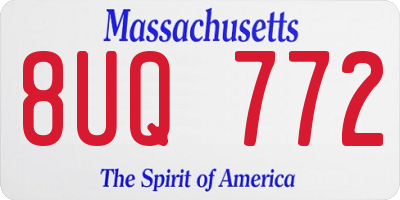 MA license plate 8UQ772