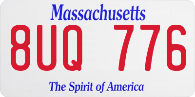 MA license plate 8UQ776