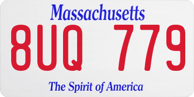 MA license plate 8UQ779