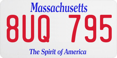 MA license plate 8UQ795