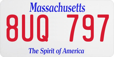MA license plate 8UQ797
