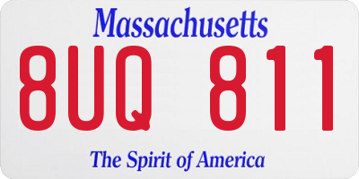 MA license plate 8UQ811
