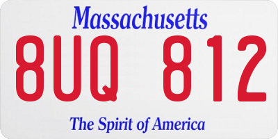 MA license plate 8UQ812