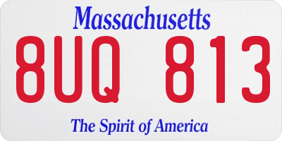 MA license plate 8UQ813