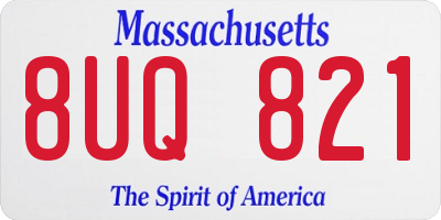 MA license plate 8UQ821