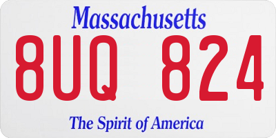 MA license plate 8UQ824