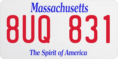 MA license plate 8UQ831