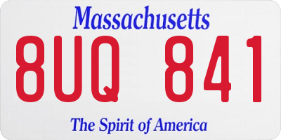 MA license plate 8UQ841