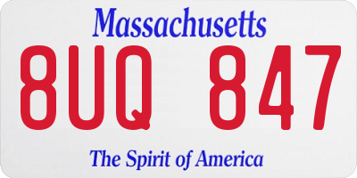MA license plate 8UQ847