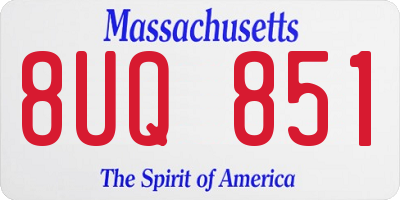 MA license plate 8UQ851