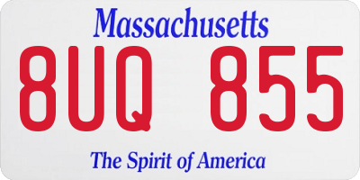 MA license plate 8UQ855