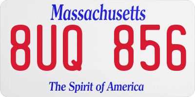 MA license plate 8UQ856