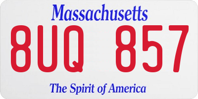 MA license plate 8UQ857
