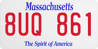 MA license plate 8UQ861