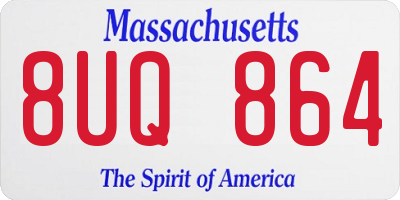 MA license plate 8UQ864