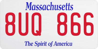 MA license plate 8UQ866