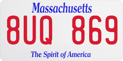 MA license plate 8UQ869