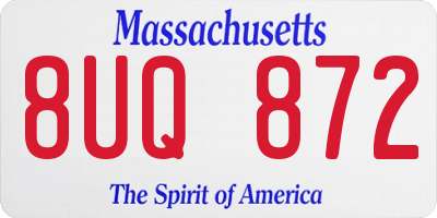 MA license plate 8UQ872
