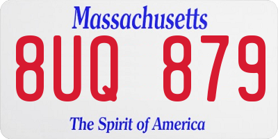 MA license plate 8UQ879