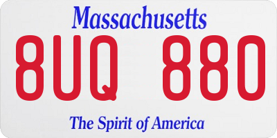 MA license plate 8UQ880